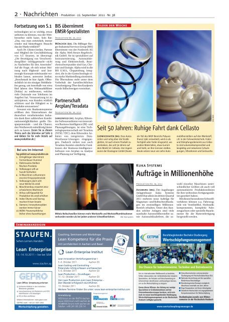 Ausgabe - 38 - 2011 - Produktion