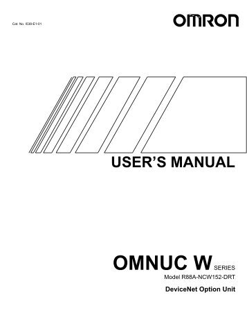 OMNUC W series DeviceNet Option Unit - Omron