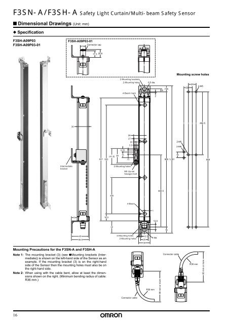 Safety Light Curtain / Multi-beam Safety Sensor F3SN-A ... - Omron