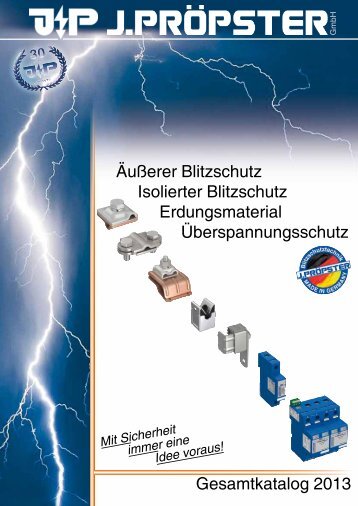 Gesamtkatalog 2013 Äußerer Blitzschutz Isolierter Blitzschutz ...