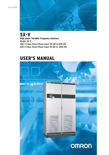 Omron SX inverter manual