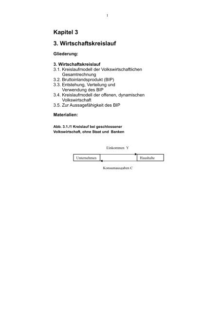 Kapitel 3 3 Wirtschaftskreislauf Prof Dr Fries Dresden
