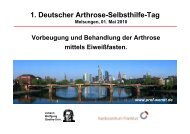 1. Deutscher Arthrose-Selbsthilfe-Tag - Prof-wendt.de