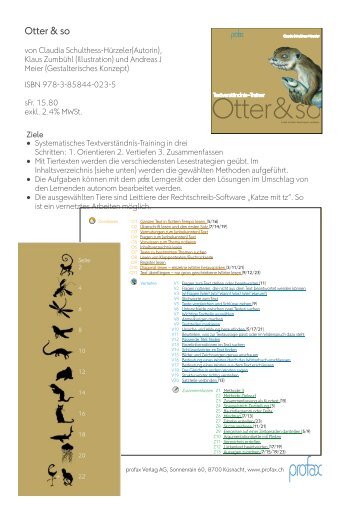 Infoblatt Otter & so - profax Verlag AG