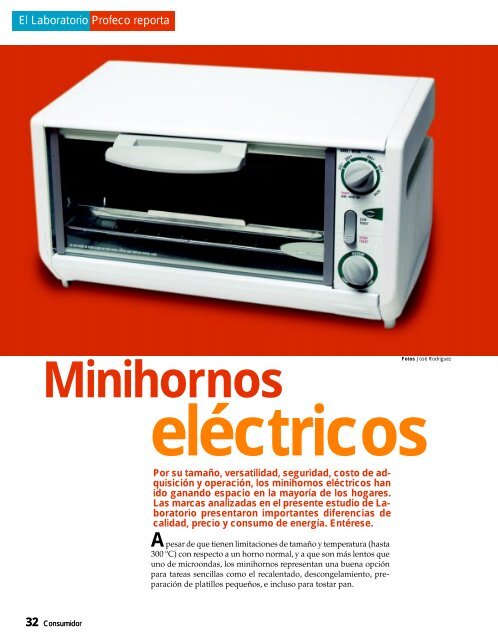 Minihornos eléctricos - Profeco