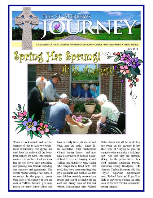 St. Andrews Retirement Community June Newslatter