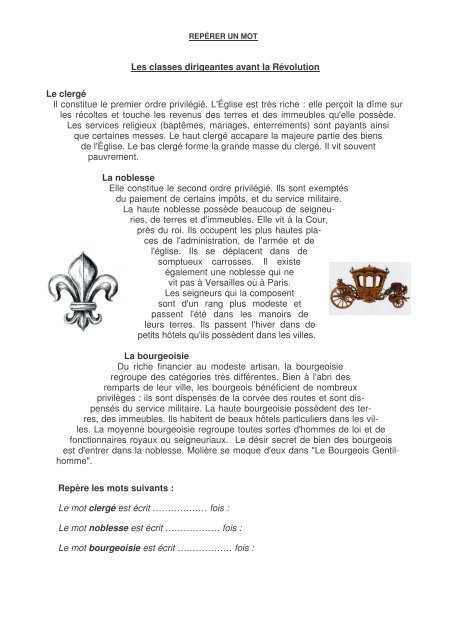 Lecture Cycle 3 Fiche 6 Repa C Rer Mot Dans Texte Professeur Phifix