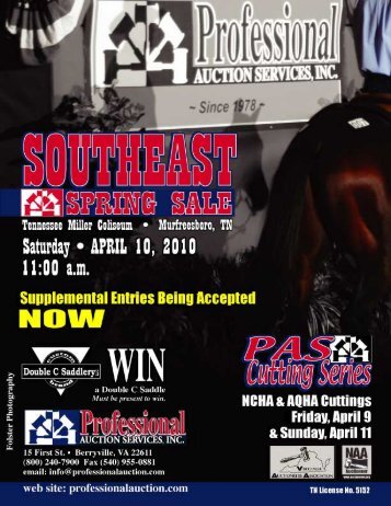 Saturday, April 10, 2010 - Professional Auction Services, Inc.