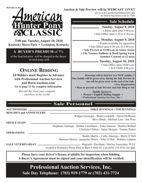 Download the Sale Catalog of Ponies - Professional Auction ...
