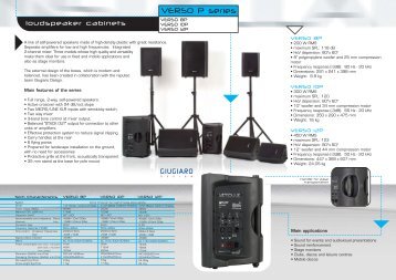 VERSO P series - Calis Professional Audio