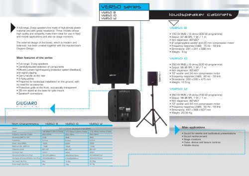 VERSO P series - Calis Professional Audio