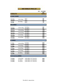 VMB TOWERLIFT PRICE LIST - Calis Professional Audio