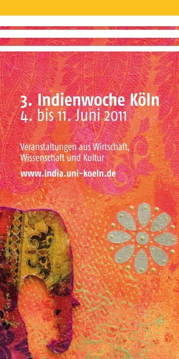 3. Indienwoche KÃ¶ln - Professional Center - UniversitÃ¤t zu KÃ¶ln