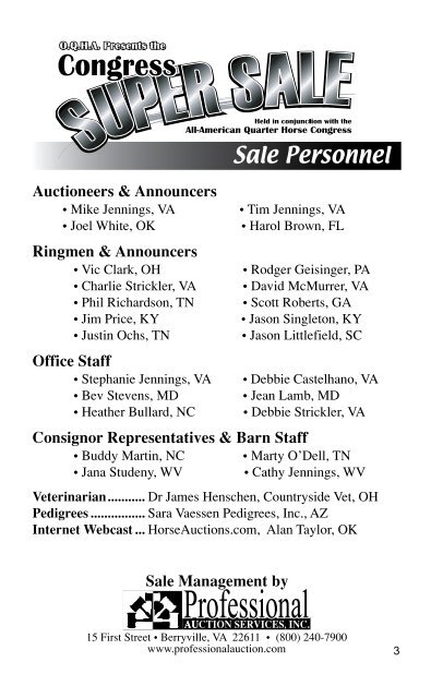 Professional Auction Services, Inc.