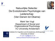 Leadership and Followership in Humans ... - Mark van Vugt