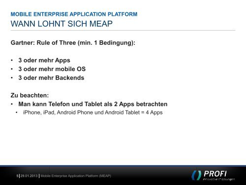 MOBILE ENTERPRISE APPLICATION PLATFORM (MEAP) - PROFI ...