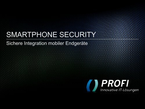 Security - PROFI Engineering Systems AG