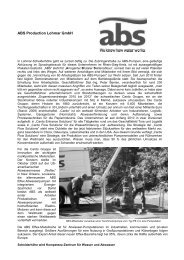ABS Production Lohmar GmbH - Profile Regierungsbezirk KÃ¶ln