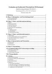 Fallstudie Evaluation FH Dortmund - ProfNet