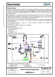 Wasserentgasungsanlage VARIDOX H - GEA Diessel