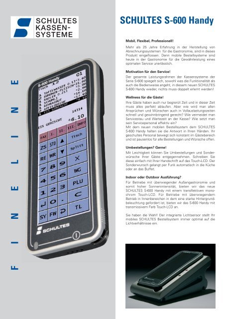 SCHULTES S-600 Handy - Schultes Microcomputer - Vertriebs