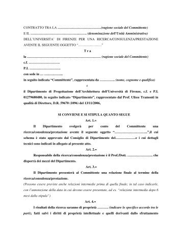ragione sociale del Committente - Dipartimento di Architettura ...