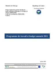 Programme de travail et budget annuels 2011 - PROGEBE