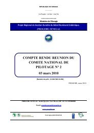 COMPTE RENDU REUNION DU COMITE NATIONAL ... - PROGEBE