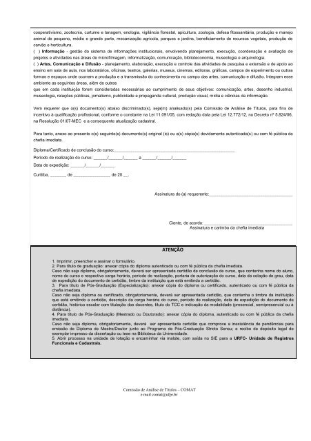 Solicitação de incentivo a qualificação - progepe - Universidade ...