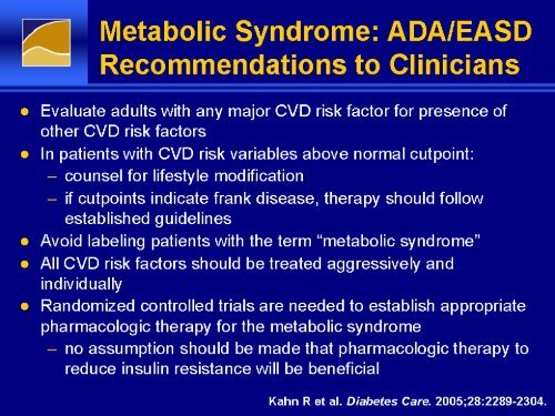 La sindrome metabolica - Progetto LIBRA