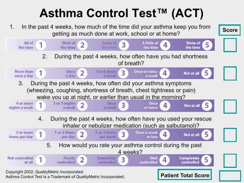 Asthma Control Test (ACT)