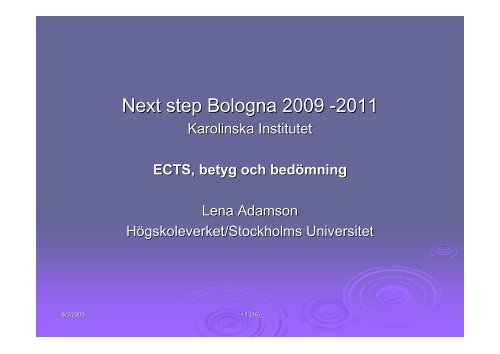 ECTS, betyg och bedÃ¶mning (pdf)