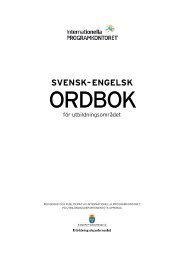 Svensk-engelsk ordbok fÃ¶r utbildningsomrÃ¥det - Internationella ...