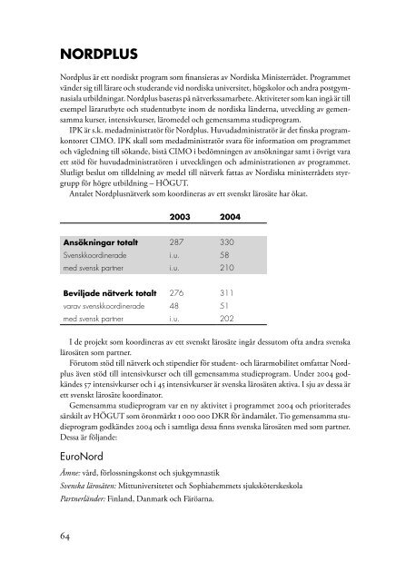 HÃ¶gskoleenhetens Ã¥rsredovisning 2004 (pdf) - Internationella ...