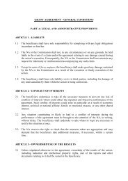 GRANT AGREEMENT - GENERAL CONDITIONS PART A: LEGAL ...