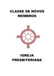 CLASSE DE NOVOS MEMBROS IGREJA PRESBITERIANA