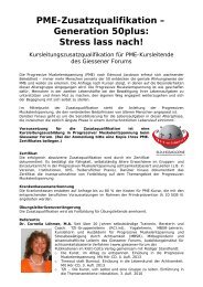 Info-Flyer mit Anmeldeformular - Progressive Muskelentspannung