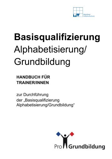 Basisqualifizierung Alphabetisierung/ Grundbildung - Alphabund