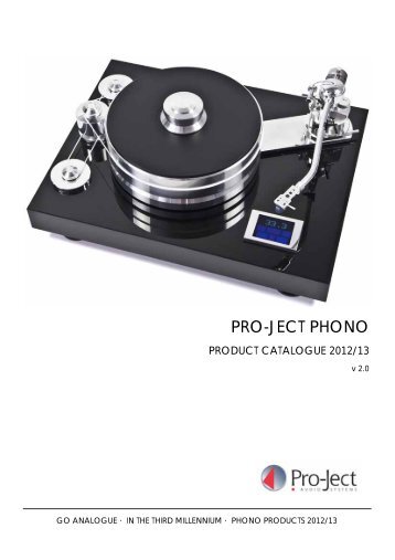 Phono Catalogue - Pro-Ject Audio Systems