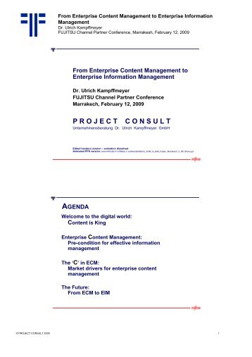 PDF handout - PROJECT CONSULT Unternehmensberatung Dr ...