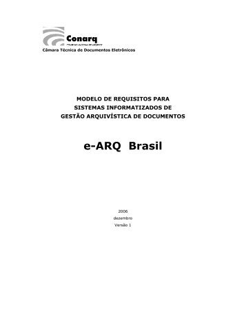 e-ARQ Brasil - Conarq - Arquivo Nacional