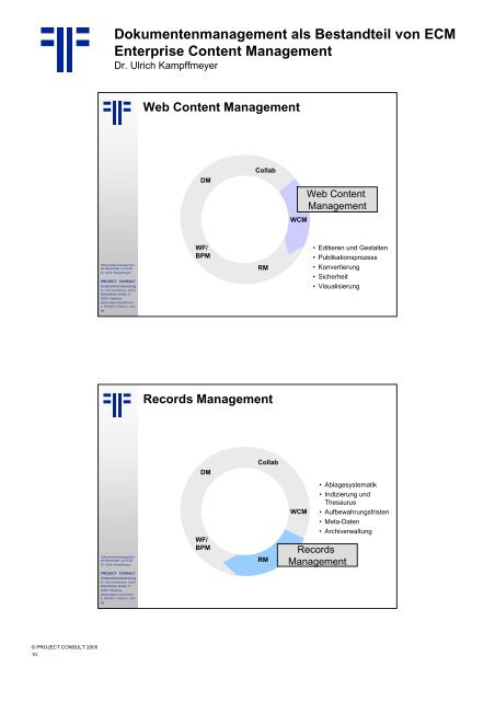 Dokumenten-Management-Systeme - PROJECT CONSULT ...