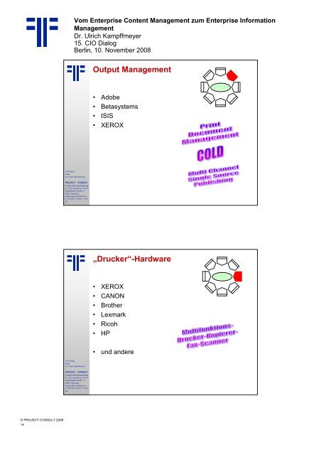 Handout - PROJECT CONSULT Unternehmensberatung Dr. Ulrich ...