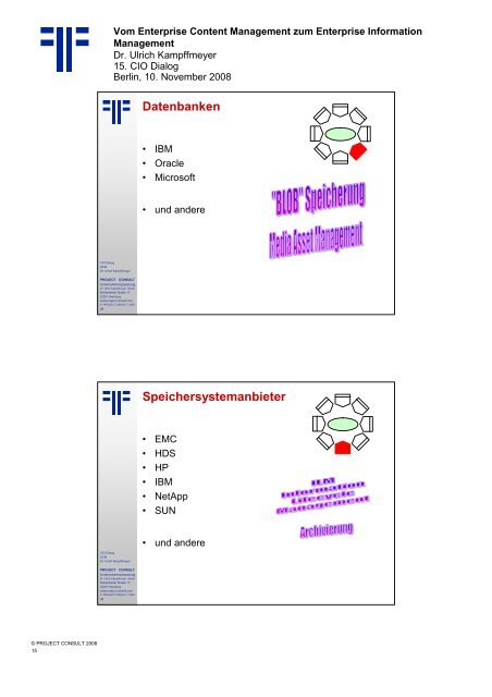 Handout - PROJECT CONSULT Unternehmensberatung Dr. Ulrich ...