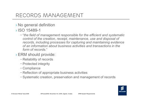 Electronic Records Management System Requirements