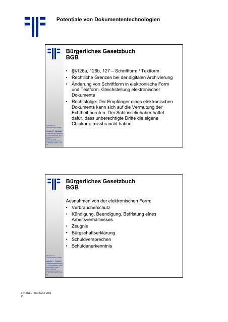 Handout - PROJECT CONSULT Unternehmensberatung Dr. Ulrich ...