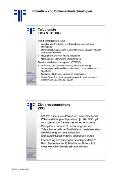 Handout - PROJECT CONSULT Unternehmensberatung Dr. Ulrich ...