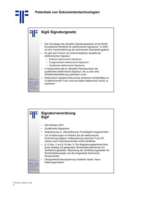 Handout - PROJECT CONSULT Unternehmensberatung Dr. Ulrich ...