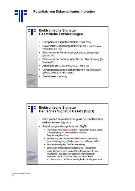 Handout - PROJECT CONSULT Unternehmensberatung Dr. Ulrich ...