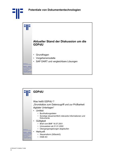 Handout - PROJECT CONSULT Unternehmensberatung Dr. Ulrich ...